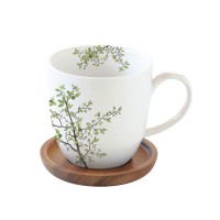 EASY LIFE porcelāna krūze ar vāku "Natura", 350 ml