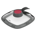 WOLL “Clean Lid” četrstūrains stikla vāks ar ogles filtru,  24 x 24 cm - 28 x 28 cm | 1