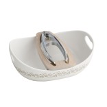 BRANDANI riekstu spiede ar porcelāna šķīvīti "Riccioli di fata" 22,5 x 17,5 x 9cm | 1