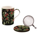 EASY LIFE porcelāna krūze ar vāciņu un sietu "Mandalay", 350 ml  | 1