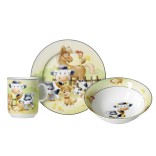 RITZENHOFF & BREKER porcelāna bērnu trauku komplekts "Hoftiere", 3 daļas  | 1
