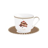 EASY LIFE porcelāna krūze ar apakštasi "Sweet moments" 370 ml | 1