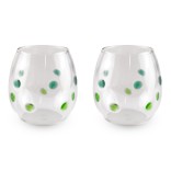 WD LIFESTYLE dubultstikla krūzes "Green spot", 2 gab., 325 ml  | 1