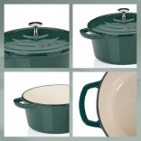 KELA čuguna sautējamais katls ar vāku "Calido" Ø 26 cm, 4,6 l | 5