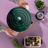 KELA čuguna sautējamais katls ar vāku "Calido" Ø 24 cm, 3,8 l | 2