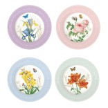 EASY LIFE porcelāna šķīvju komplekts "Royal Blossom" 4 gab., Ø 19 cm | 1