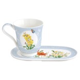 EASY LIFE porcelāna krūze ar apakštasi "Royal Blossom", 350 ml  | 1