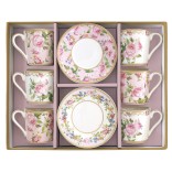 EASY LIFE porcelāna espresso tasīšu un apakštasīšu komplekts "Chant des Roses" 6 gab., 100 ml | 3