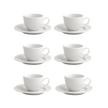 BRANDANI espresso tasīšu komplekts ar šķīvīšiem "Burlesque" 6 vnt., 90 ml | 1