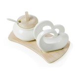 BRANDANI salvešu turētāja un cukura trauka komplekts "Bamboo"  | 1