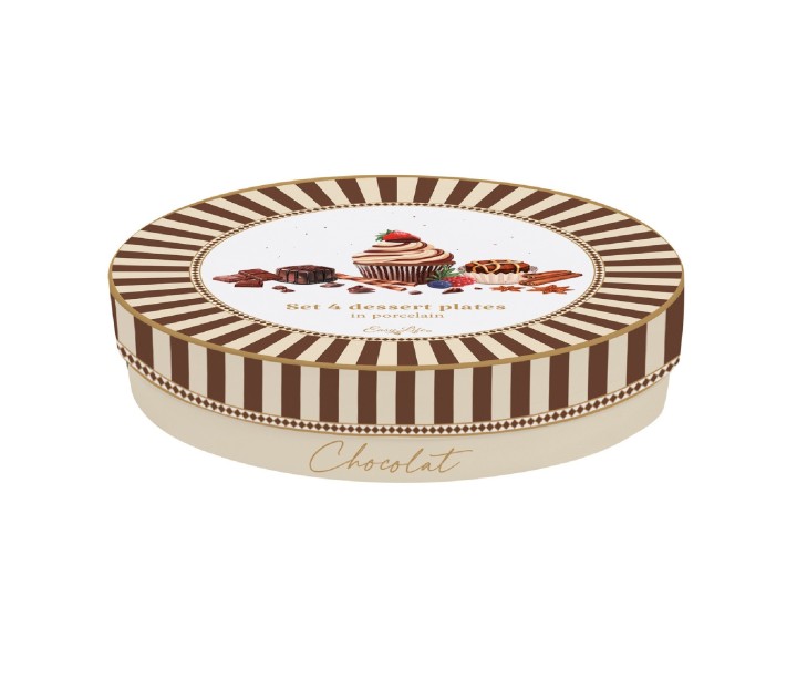 EASY LIFE porcelāna šķīvju komplekts "Sweet moments" 4 gab., Ø 19 cm | 2