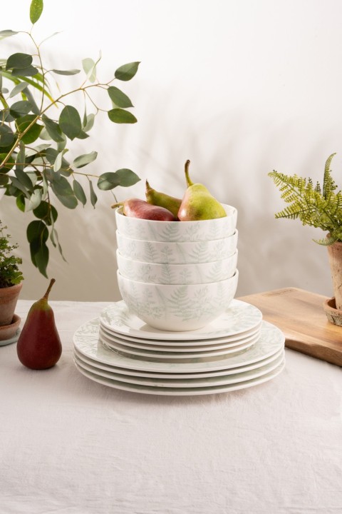 MARY BERRY porcelāna trauku komplekts "Botanical Signature", 12 gab.  | 2