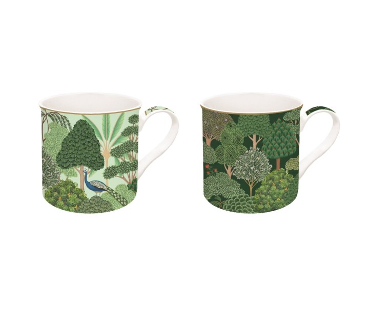 EASY LIFE porcelāna krūžu komplekts "Wood", 2 vnt., 300 ml  | 1