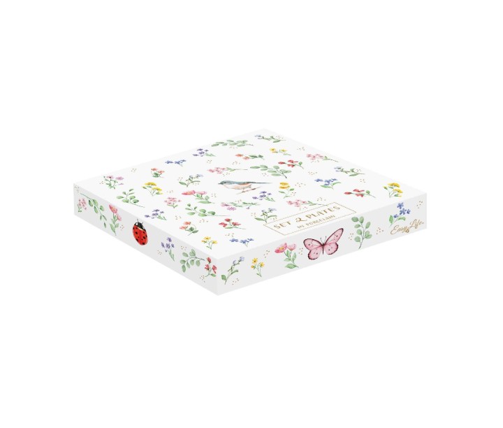 EASY LIFE porcelāna šķīvju komplekts "Fancy Garden" 2 gab., Ø 16 cm | 2