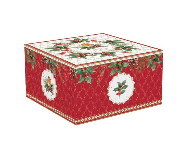 EASY LIFE porcelāna krūze ar apakštasi "Christmas berries" 370 ml | 2