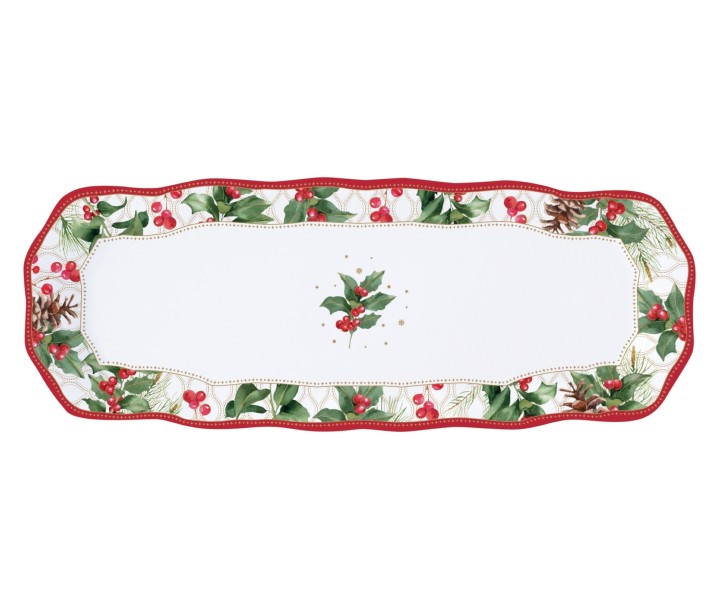 EASY LIFE servēšanas šķīvis "Christmas berries" 37 x 14 cm | 1