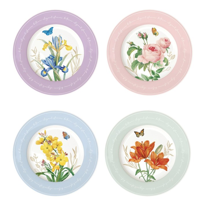 EASY LIFE porcelāna šķīvju komplekts "Royal Blossom" 4 gab., Ø 19 cm | 1
