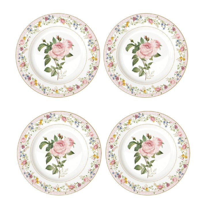 EASY LIFE porcelāna šķīvju komplekts "Chant des Roses" 4 gab., Ø 19 cm | 1