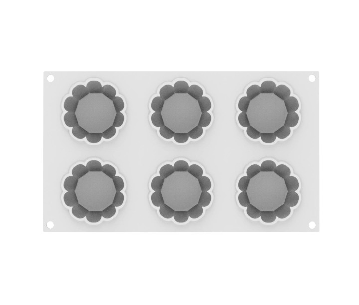 SILIKOMART silikona kēksiņu cepamā forma  "Charlotte", 6 x 100 ml (viso: 600 ml) | 3