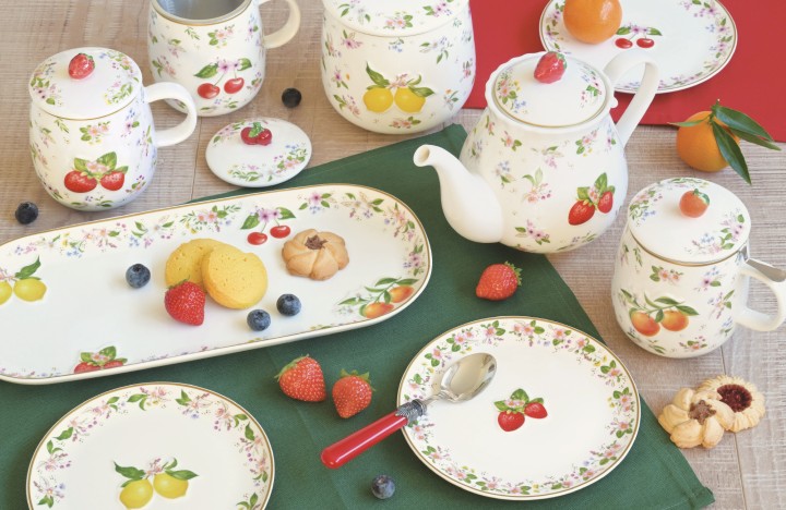 EASY LIFE porcelāna tējkanna "Fancy Fruit", 850 ml  | 2