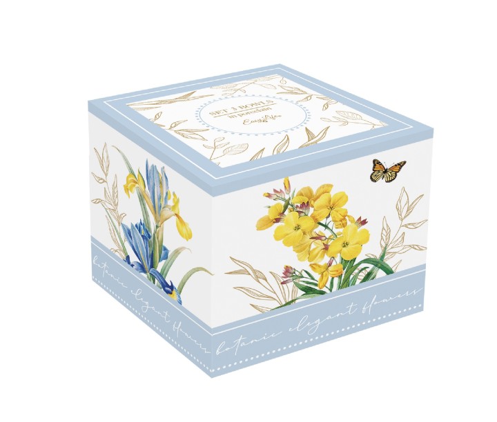 EASY LIFE porcelāna bļodu komplekts "Royal Blossom" 3 gab., Ø 9,5 cm | 3