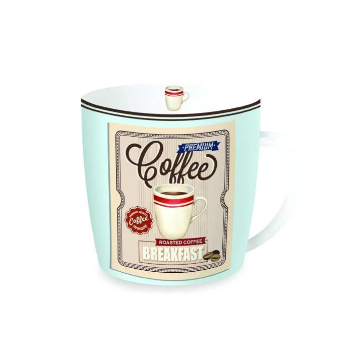 EASY LIFE porcelāna krūze "Vintage Breakfast", 350 ml  | 1