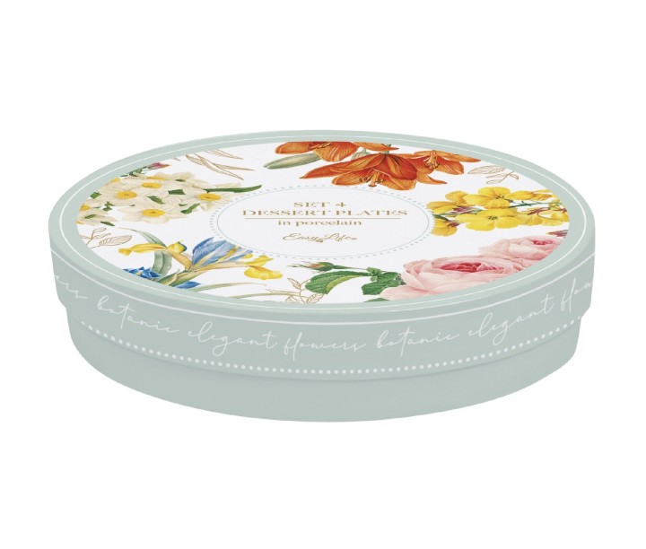 EASY LIFE porcelāna šķīvju komplekts "Royal Blossom" 4 gab., Ø 19 cm | 3