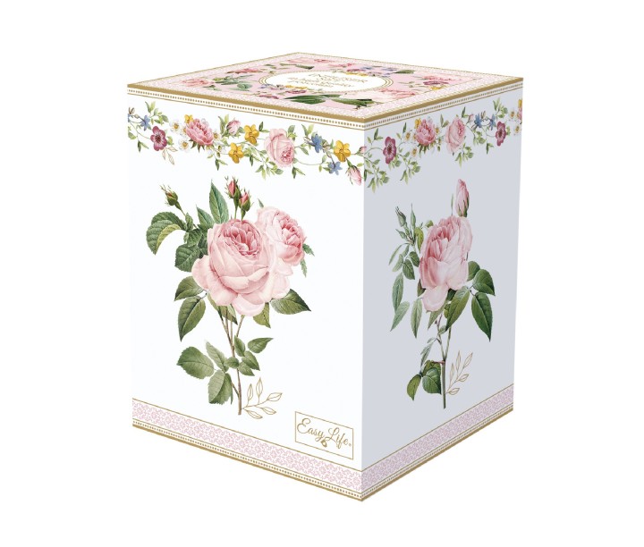 EASY LIFE porcelāna krūze ar vāciņu un sietu "Chant des Roses", 350 ml  | 2