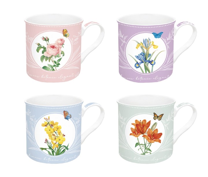 EASY LIFE porcelāna krūžu komplekts "Royal Blossom" 4 gab., 300 ml | 1